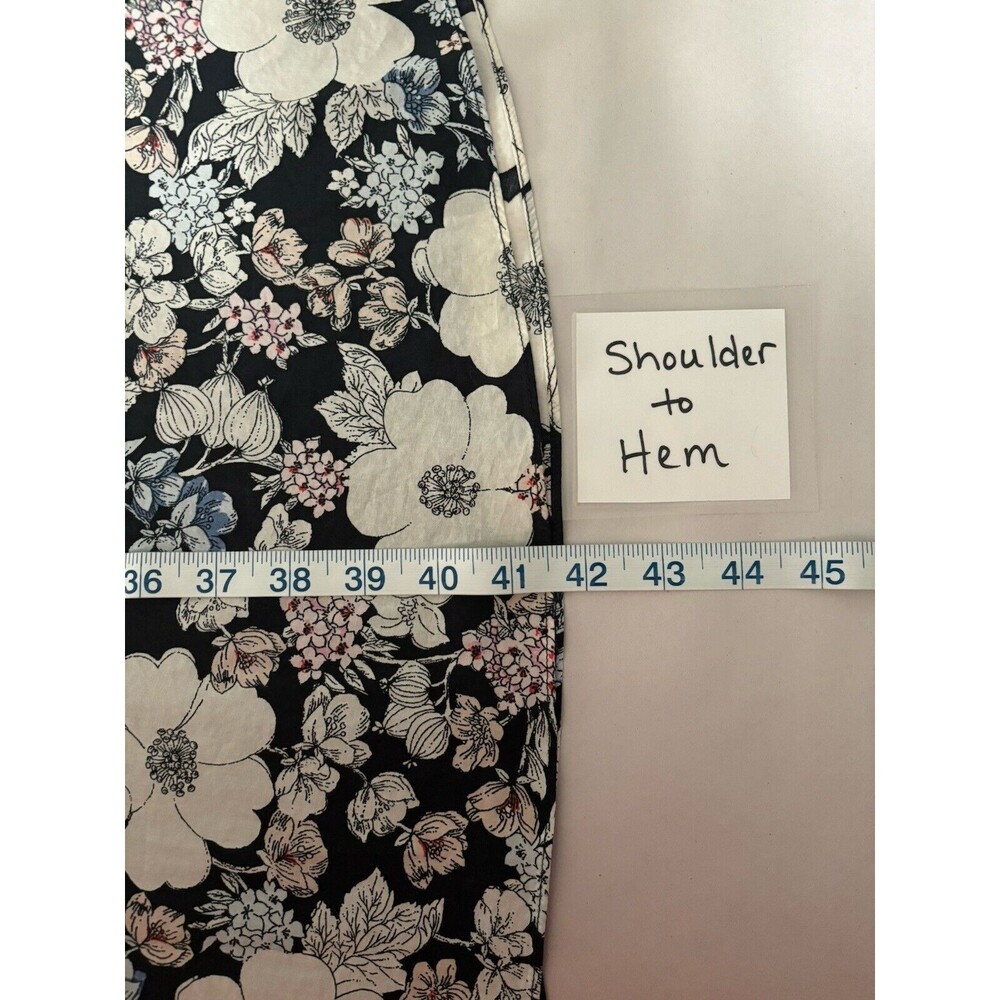 Ann Taylor Dress 16 Floral Cotton Poplin Lined Cottage Wedding Shower Modest Tea - Picture 14 of 14